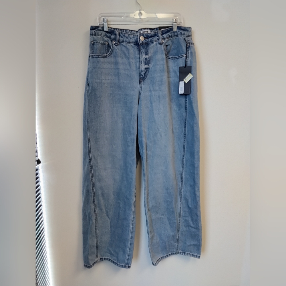 Wide Leg Light Blue Denim Jeans - Women's Flare & Wide Leg